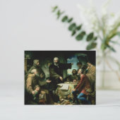 Christopher Columbus in het klooster van la Briefkaart (Staand voorkant)