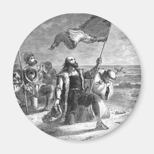 Christopher-Columbus Landing Magneet (Voorkant)