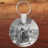 Christopher-Columbus Landing Sleutelhanger (Voorkant)