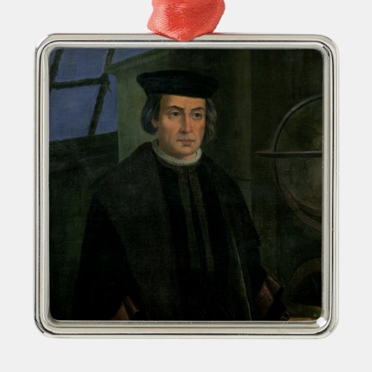 Christopher Columbus Metalen Ornament (Voorkant)