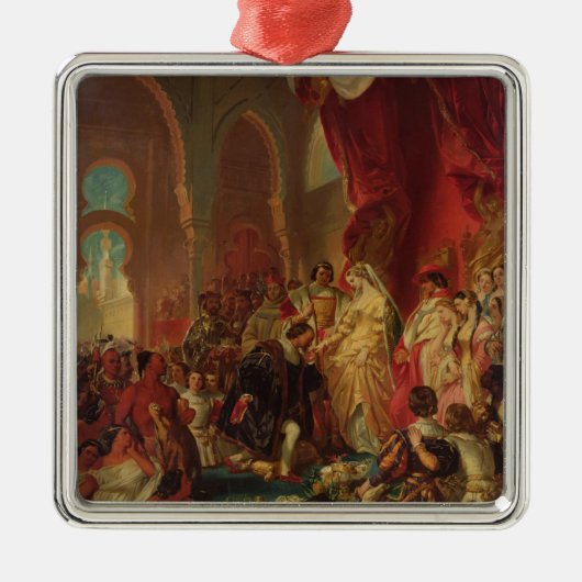 Christopher Columbus Metalen Ornament (Voorkant)