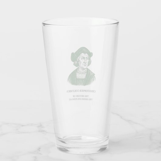Christopher Columbus pint glas (Achterkant)