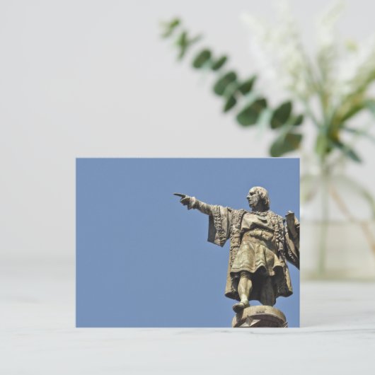 Christopher Columbus Statue Briefkaart (Staand voorkant)