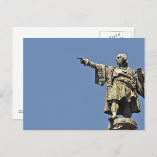 Christopher Columbus Statue Briefkaart (Voorkant / Achterkant)