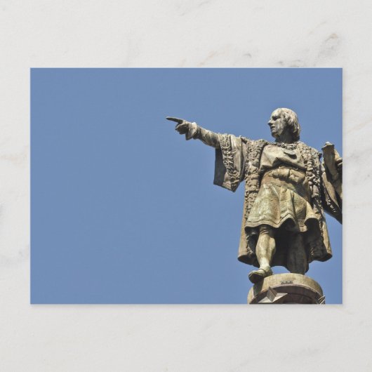 Christopher Columbus Statue Briefkaart (Voorkant)