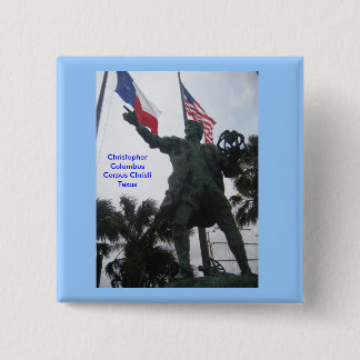 Christopher Columbus Vierkante Button 5,1 Cm