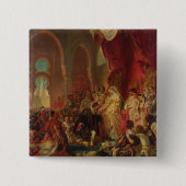 Christopher Columbus Vierkante Button 5,1 Cm (Voorkant)