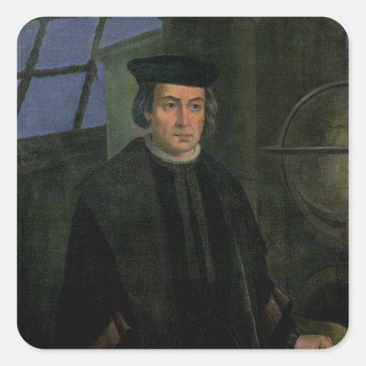 Christopher Columbus Vierkante Sticker (Voorkant)