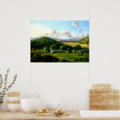 Christopher Cranch over de rivier die tussen de we Poster (Keuken)