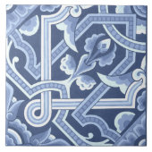 Christopher Dresser's Delft Blue Floral Pattern Tegeltje (Voorkant)