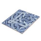 Christopher Dresser's Delft Blue Floral Pattern Tegeltje (Zijkant)