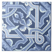 Christopher Dresser's Delft Blue Floral Pattern Tegeltje (Voorkant)