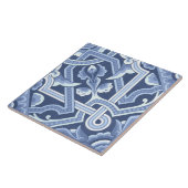 Christopher Dresser's Delft Blue Floral Pattern Tegeltje (Zijkant)