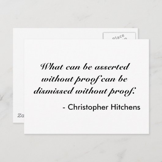 Christopher Hitchens Briefkaart (Voorkant / Achterkant)