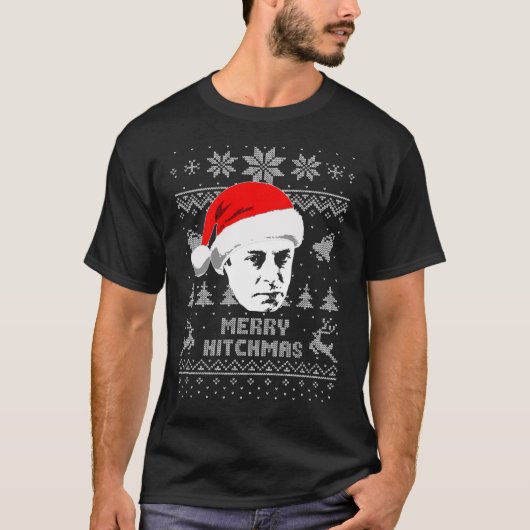 Christopher Hitchens Merry Hitchmas Ugly kerst T-shirt (Voorkant)