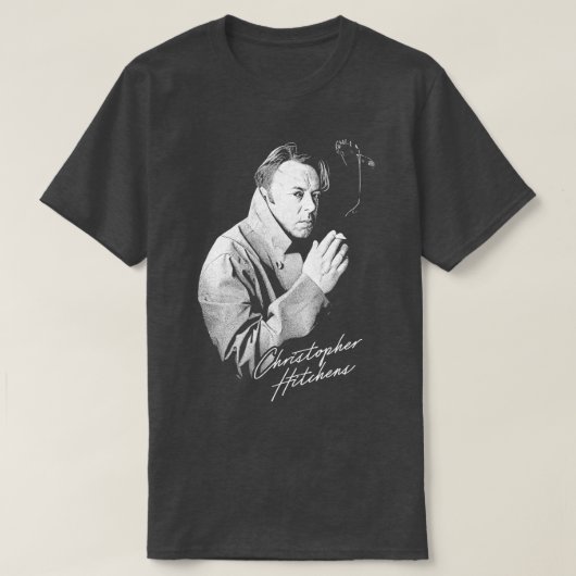 Christopher Hitchens Retro Style Fan Design T-shirt (Design voorkant)