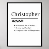 Christopher, jongen gepersonaliseerde naam definit poster (Voorkant)