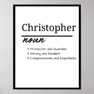 Christopher, jongen gepersonaliseerde naam definit poster
