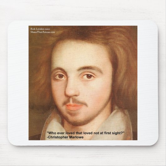 Christopher Marlowe "1e Site" Liefdes Cadeaus Muismat (Voorkant)