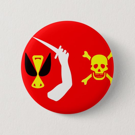 Christopher Moody pirate vlag Ronde Button 5,7 Cm (Voorkant)