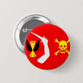 Christopher Moody pirate vlag Ronde Button 5,7 Cm (Voorkant /achterkant)