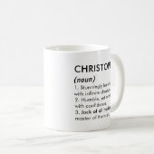 Christopher naam, Bewerkbare naam, Aangepaste naam Koffiemok (Voorkant rechts)
