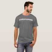 Christopher Naam Grappige Naam Christopher 80s the T-shirt (Voorkant volledig)