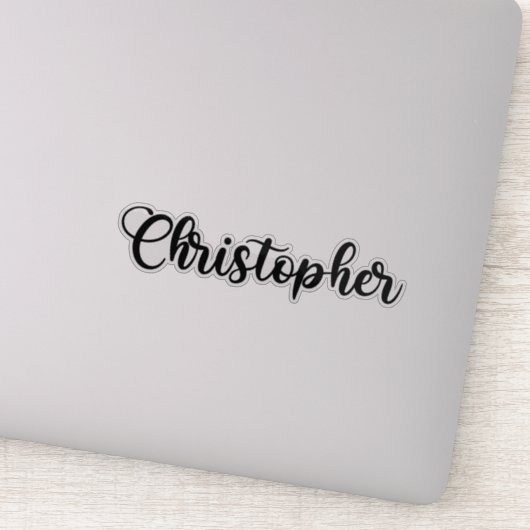 Christopher Name - Handgeschreven kalligrafie Sticker (Detail)