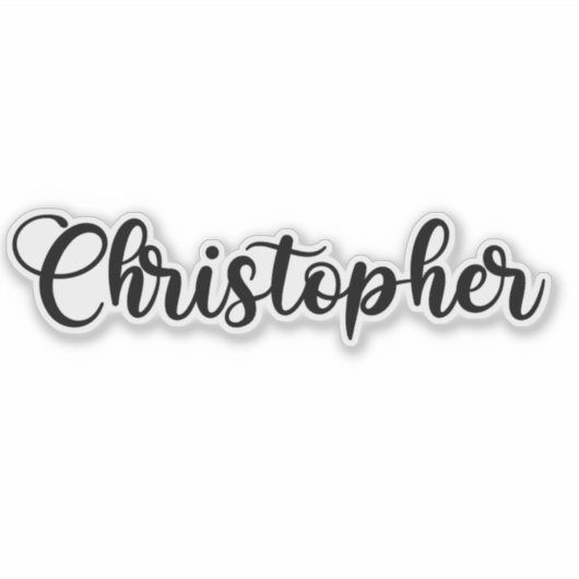 Christopher Name - Handgeschreven kalligrafie Sticker (Voorkant)