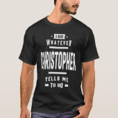 Christopher Personalized Name Birthday Gift T-shirt (Voorkant)