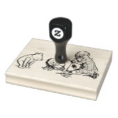 Christopher Robin die de staart van Eeyore vastmaa Rubberstempel (Stempel)