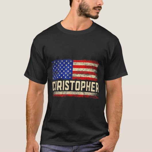 Christopher Voornaam Shirt Christopher Naam Amer (Voorkant)