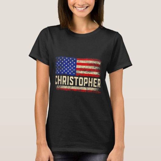 Christopher Voornaam Shirt Christopher Naam Amer (Voorkant)