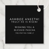 Christos Anesti Christus is een Grieks paasjaar Bedankjes Labels (Achterkant)