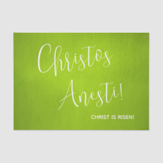 Christos Anesti! Christus is Risen! Groen Tissuepapier