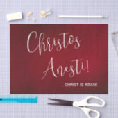 Christos Anesti! Christus is Risen! Rood Tissuepapier (Craft)