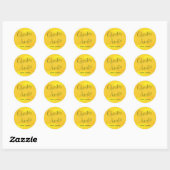 Christos Anesti! Christus is Risen! Yellow Classic Ronde Sticker (Vel)