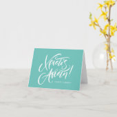 Christos Anesti Griekse Pasen turquoise kalligrafi Kaart (Gele Bloem)