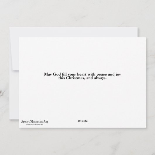 Christ's Birth Scripture Northern Lights Woodland Feestdagenkaart (Achterkant)