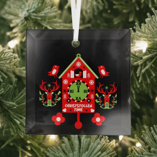 Christstollen Weihnachtsstollen Stollen Xmas Apron Glas Ornament (Insitu)