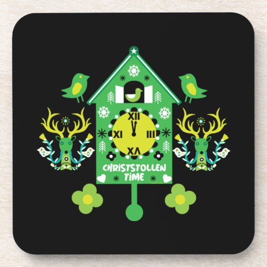 Christstollen Weihnachtsstollen Stollen Xmas Bier Onderzetter (Voorkant)