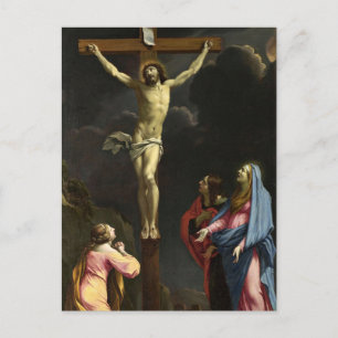 Christus aan het kruis door Eustache Le Suer Briefkaart