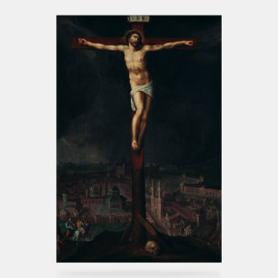 Christus aan het kruis door Gillis Mostaer Acryl Bord