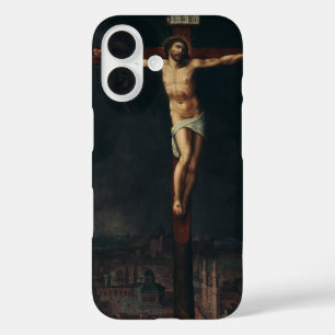 Christus aan het kruis door Gillis Mostaer iPhone 16 Hoesje