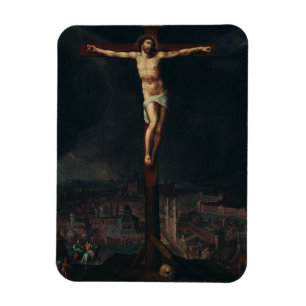 Christus aan het kruis door Gillis Mostaer Magneet