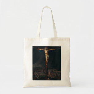 Christus aan het kruis door Gillis Mostaer Tote Bag