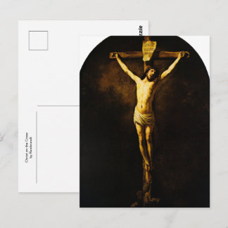 Christus aan het kruis door Rembrandt Briefkaart