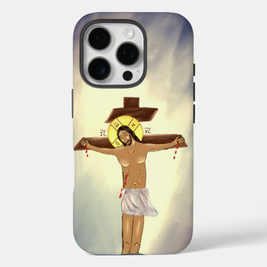 Christus aan het kruis iPhone hoesje (diverse mate (Achterkant)