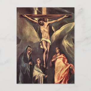 Christus aan het kruis met twee Maries en St. Joha Briefkaart