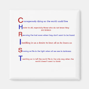 Christus acrostic poem magnet